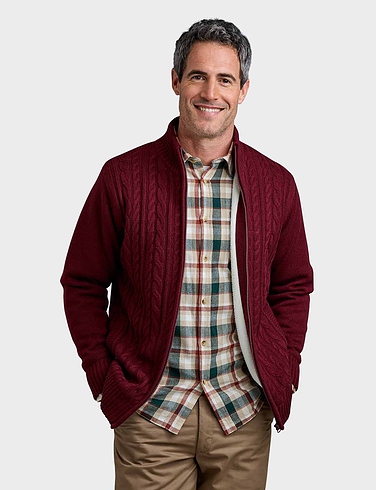 Pegasus Sherpa Lined Cable Zipped Jacket - MD424